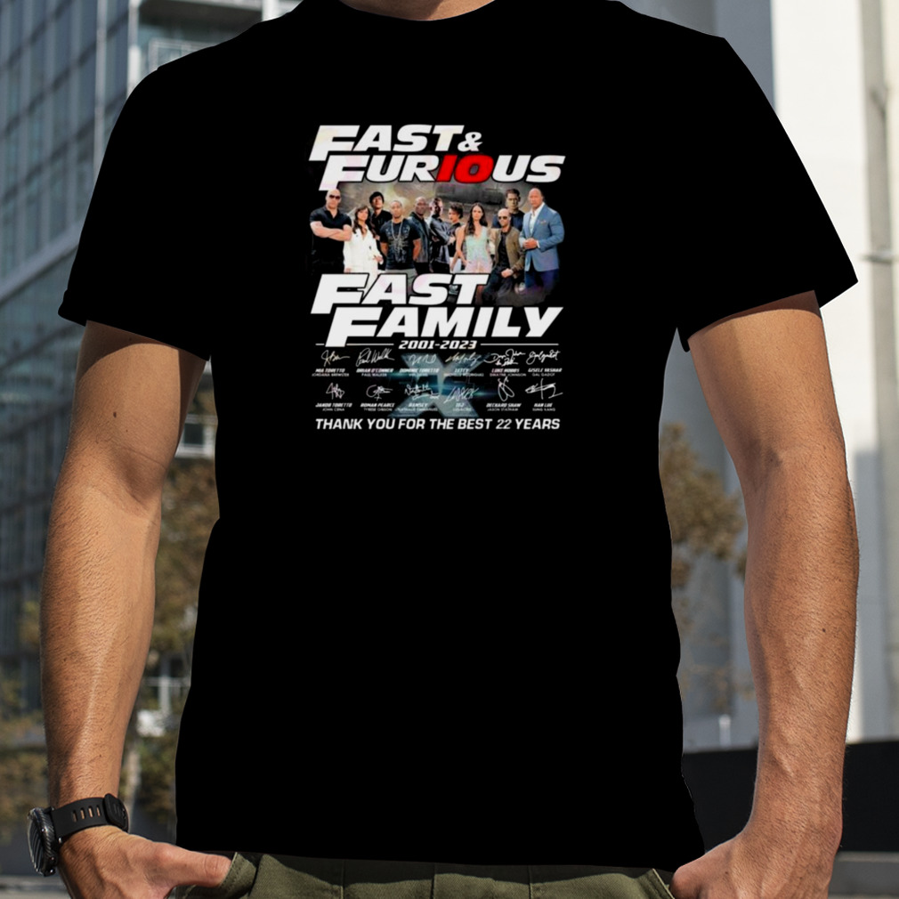 Fast & Furious Fast Family 2001 – 2023 Thank You For The Best 22 Years Signatures Mens’ Shirt