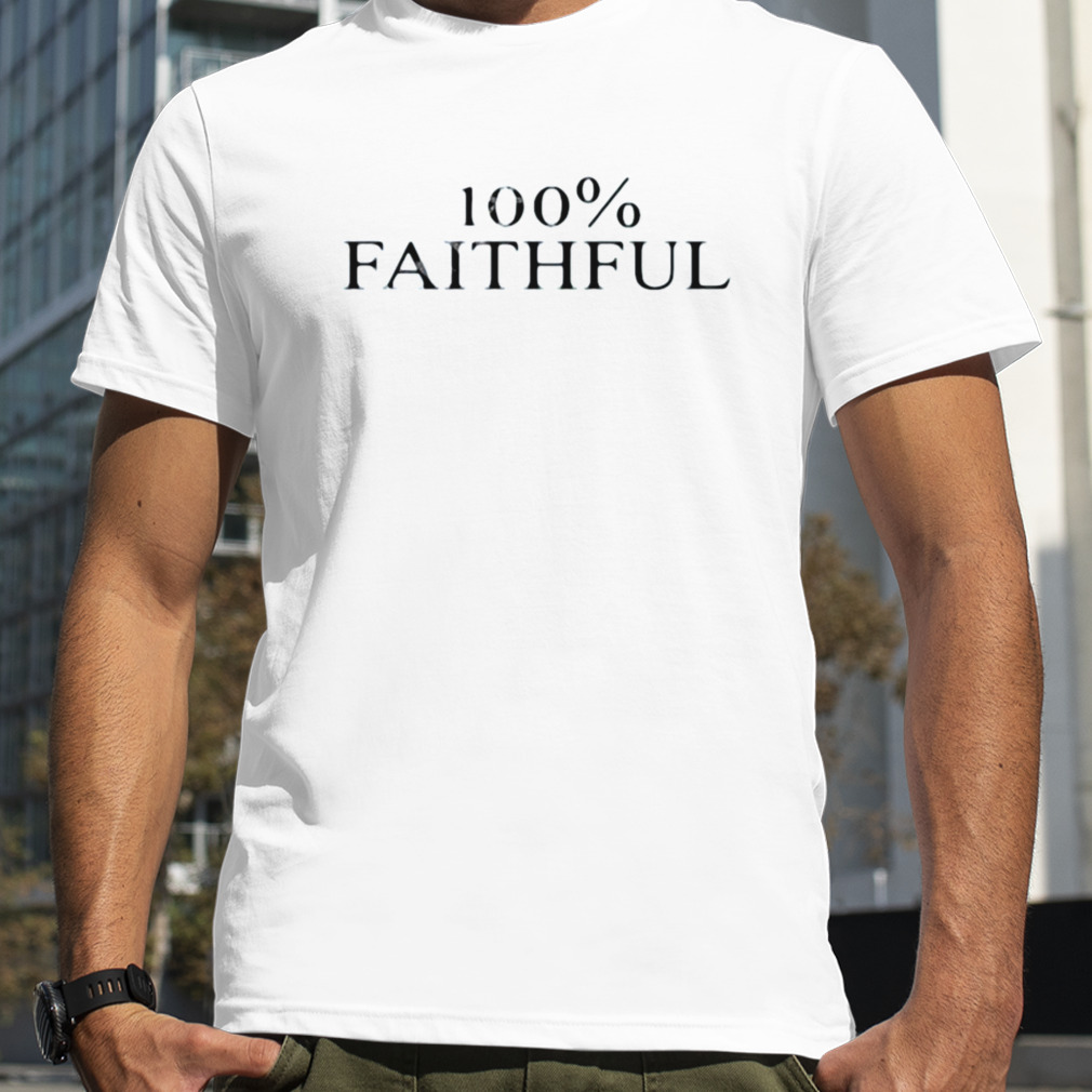 Jayde Adams Wearing 100% Faithful Shirt