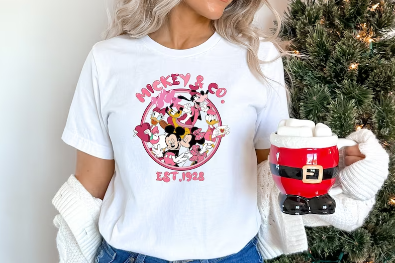 Disney Mickey & Co Valentine Comfort Colors Shirt