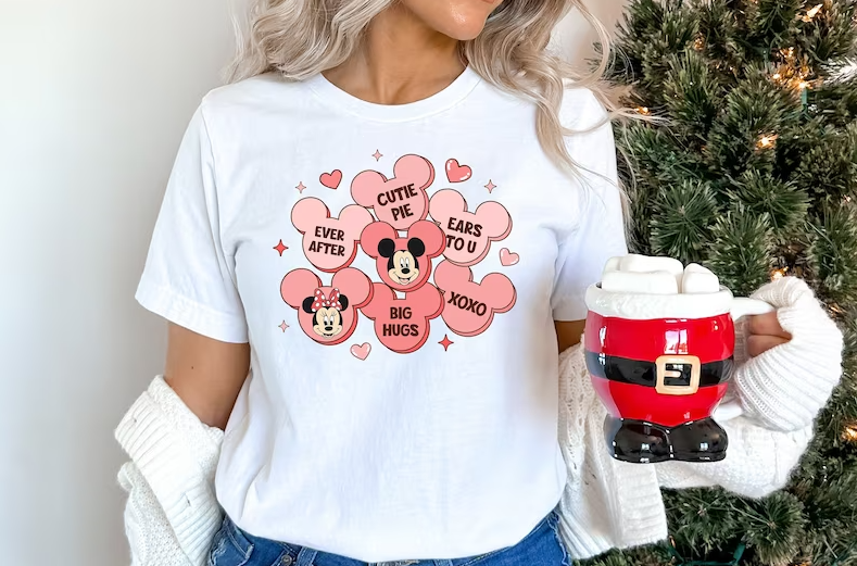 Disney Valentine  Mickey Xoxo Hug Me Shirt