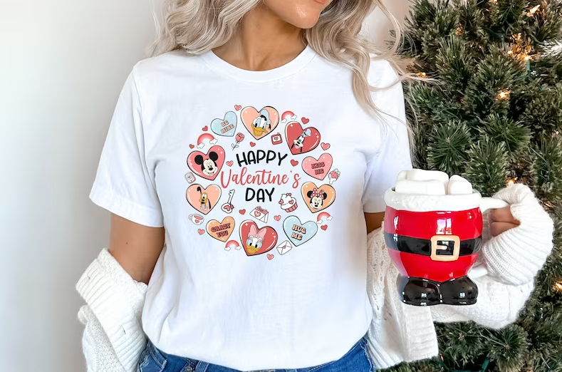 Happy Valentine’s Day Mickey and Friends Shirt