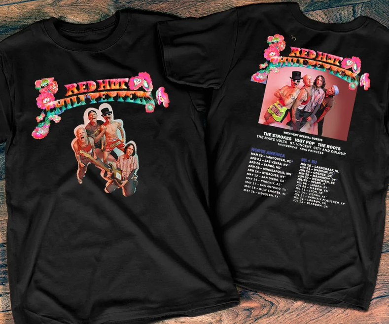 Red Hot Chili Peppers 2023 レッチリ ツアーTシャツ-