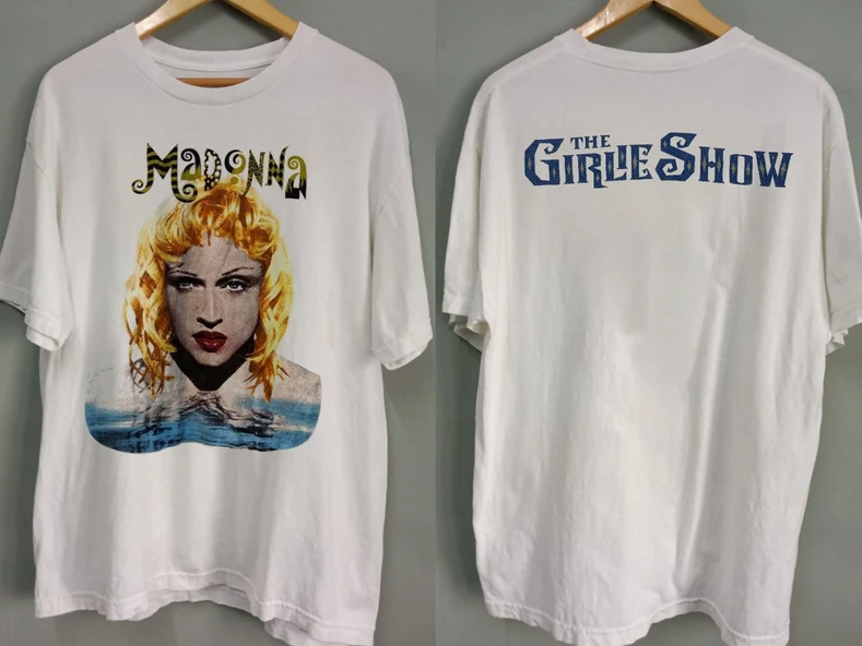 Vintage 1993 Madonna The Girlie Show Erotica Pop Tour Concert T-Shirt