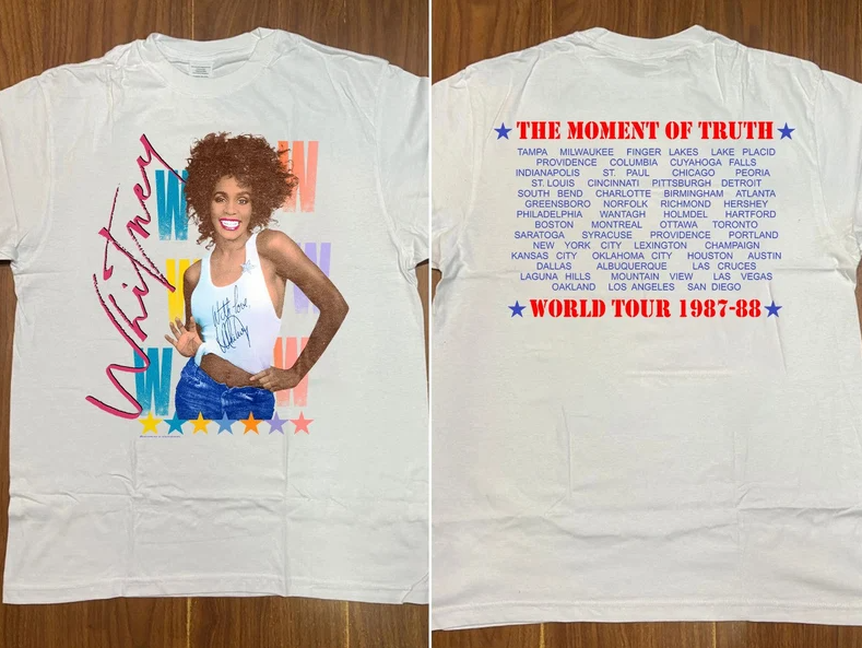 Vtg Whitney Houston The Moment Of Truth World Tour 1987-88 T-Shirt