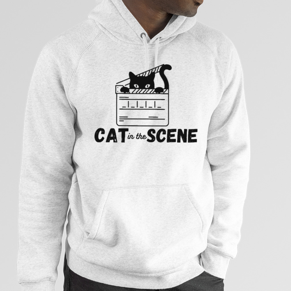 Cat in the scene box shirt