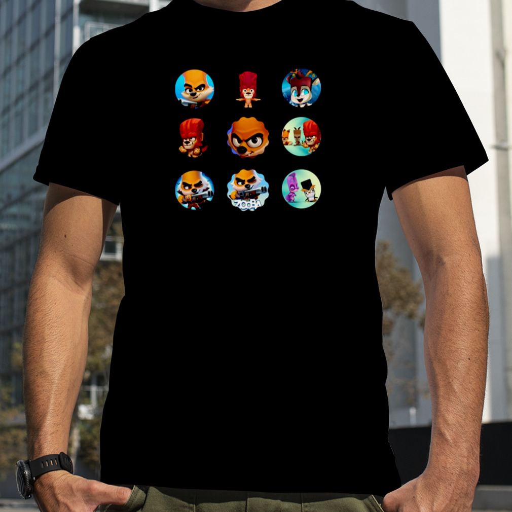 Round Design Zooba King Characters shirt