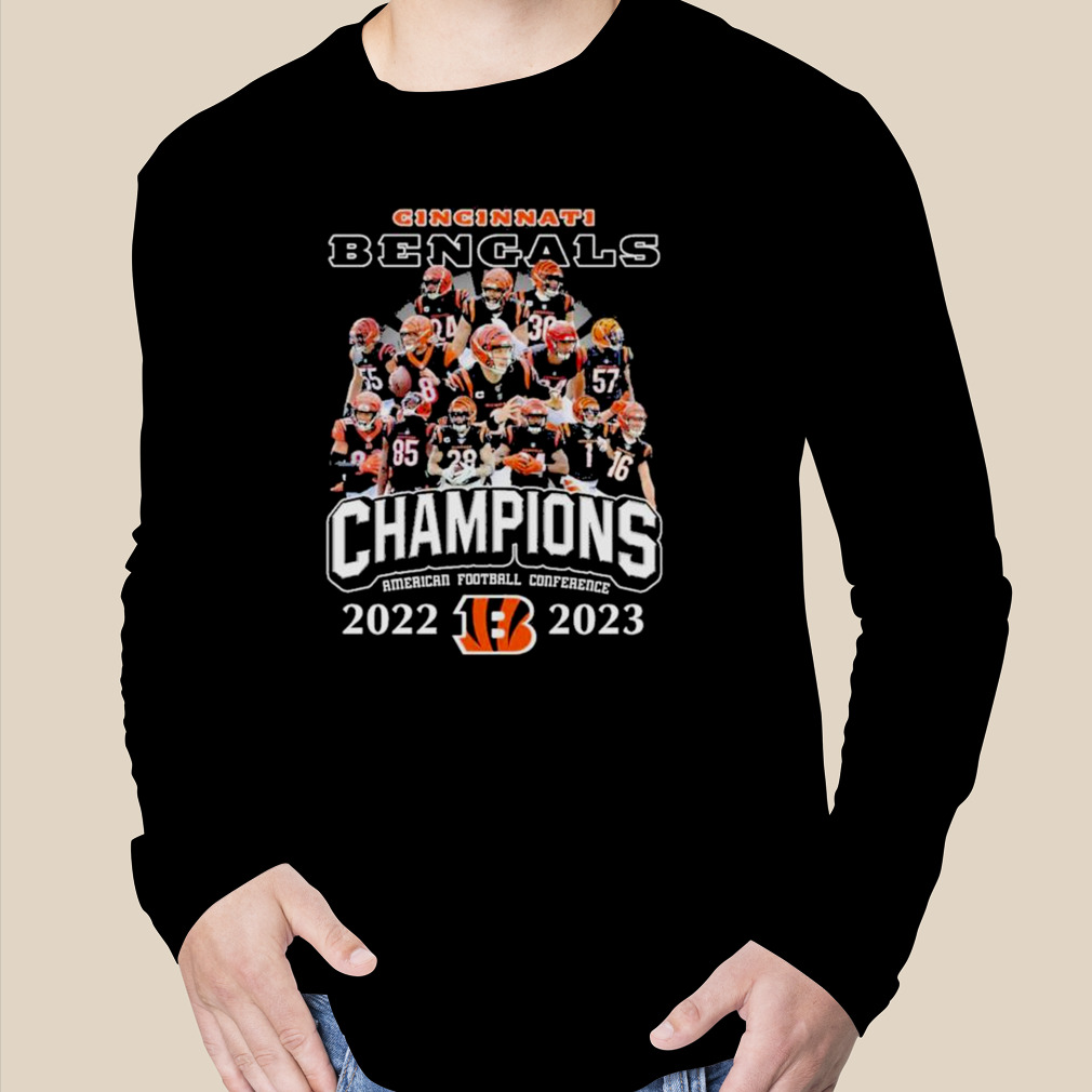 2022 AFC Champions Cincinnati Bengals team shirt