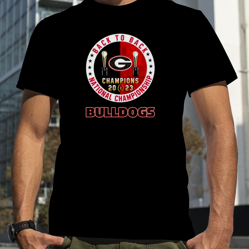 Back To Back 2023 National Champions Bulldogs matchup shirt