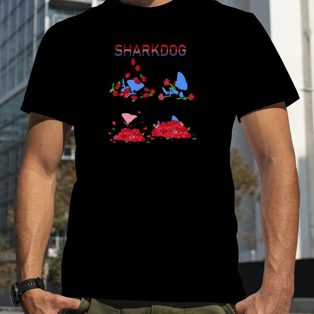 Sharkdog Phases With Flowers shirt