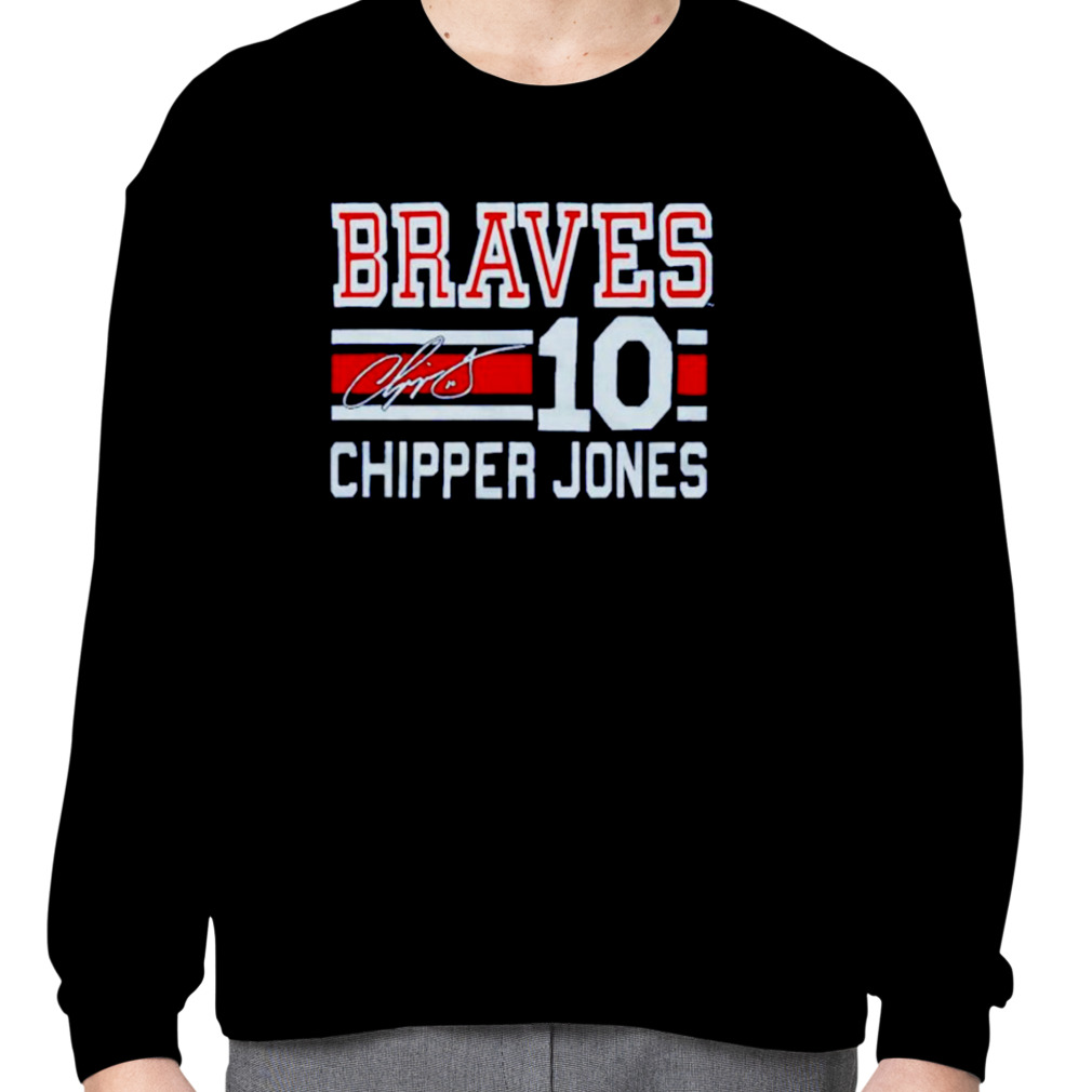 braves Chipper Jones no 10 signature T-Shirt - Peanutstee