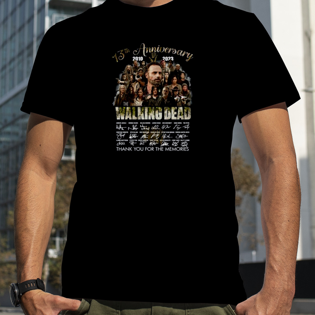 13th Anniversary 2010-2023 The Walking Dead Thank You For The Memories Signatures shirt