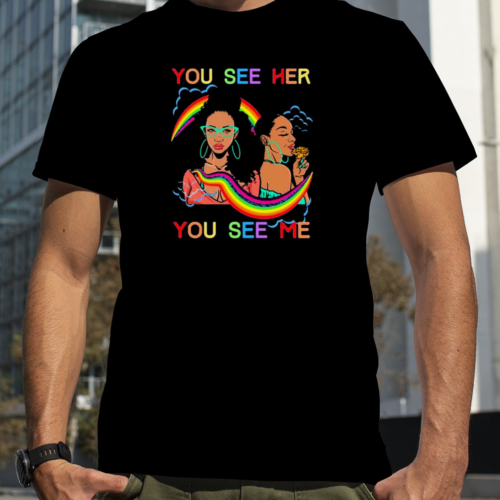 Wo Wife Valentines Crew Lesbian Lgbtq Rainbow Love Shirt