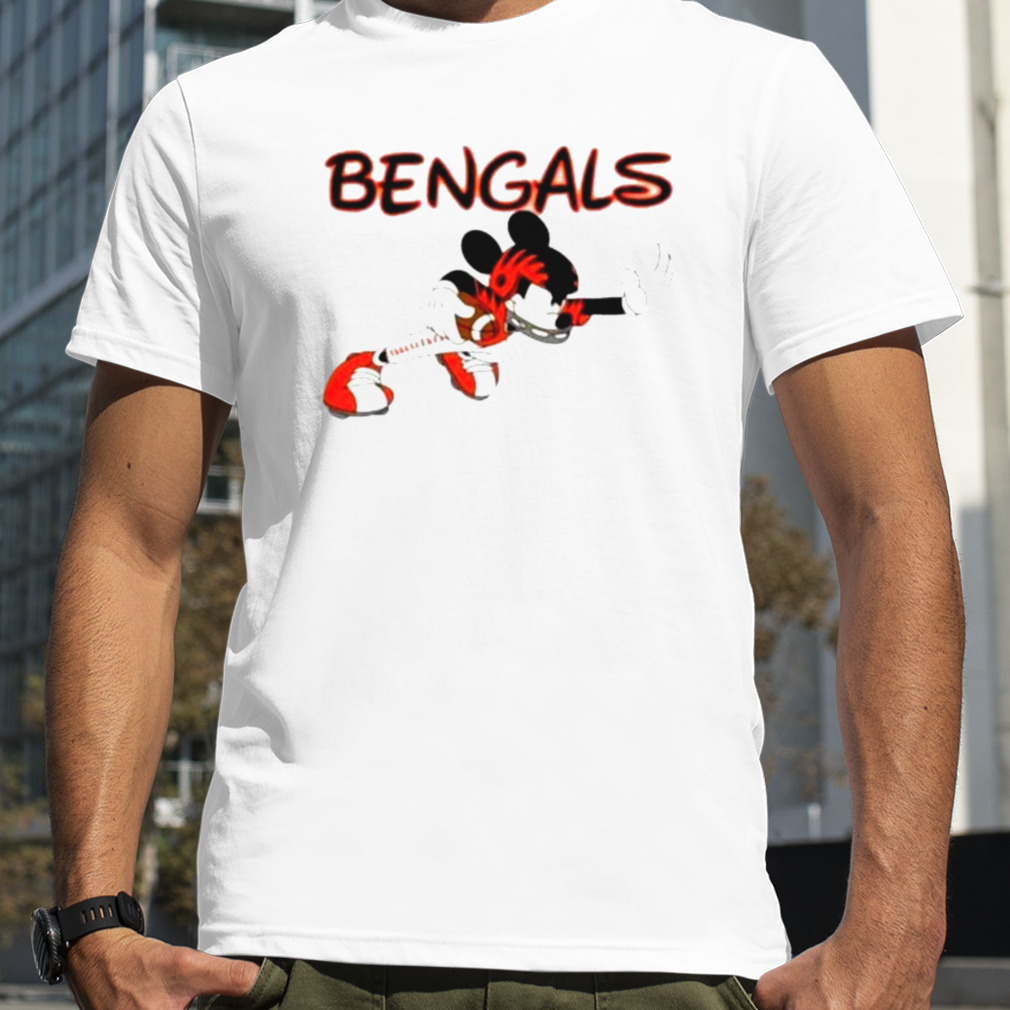 I Love The Bengals Mickey Mouse Cincinnati Bengals T-Shirt - T-shirts Low  Price