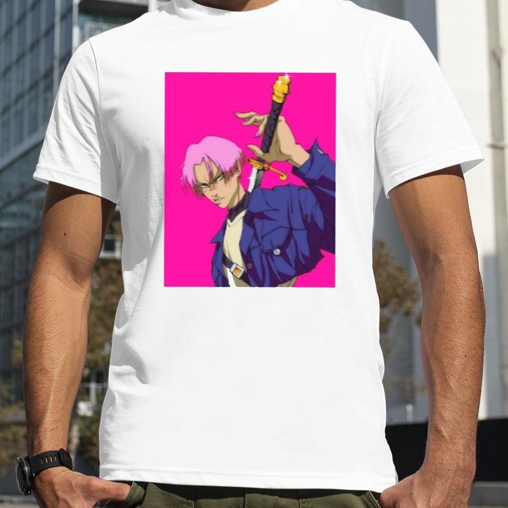 Long Sword Trunks Dragon Ball Kanji Text shirt