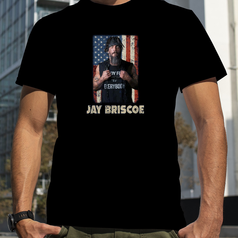 American Flag Design Jay Briscoe Wrestler shirt