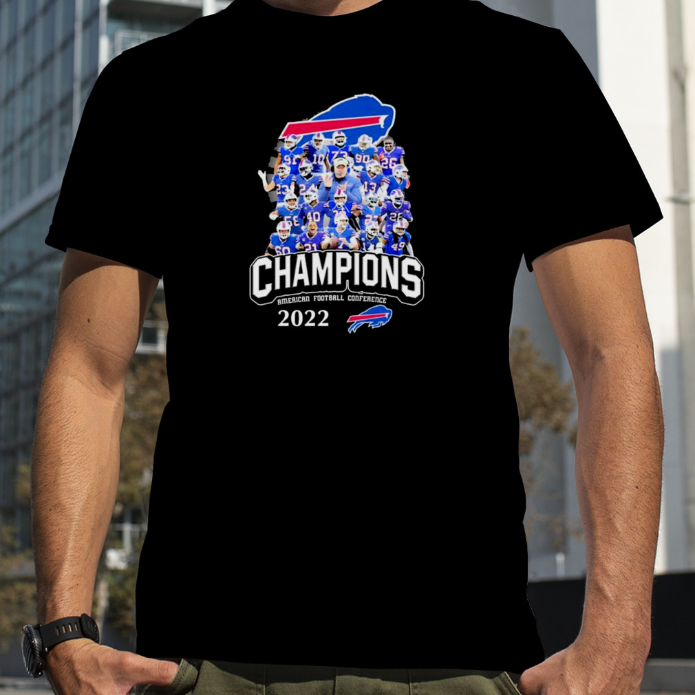 Buffalo Bills Signatures NFL Champions AFC East 2021 Football T-Shirt