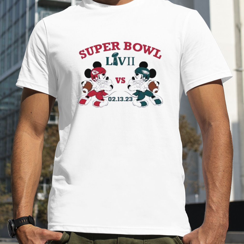 Mickey Mouse Eagles vs Chiefs Super Bowl 2023 shirt