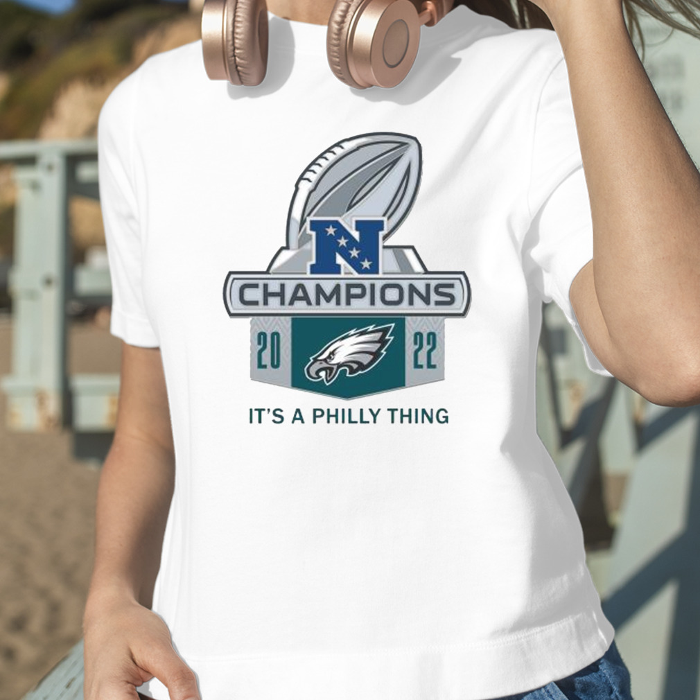 Philadelphia eagles wincraft 2022 nfc champions shirt, hoodie