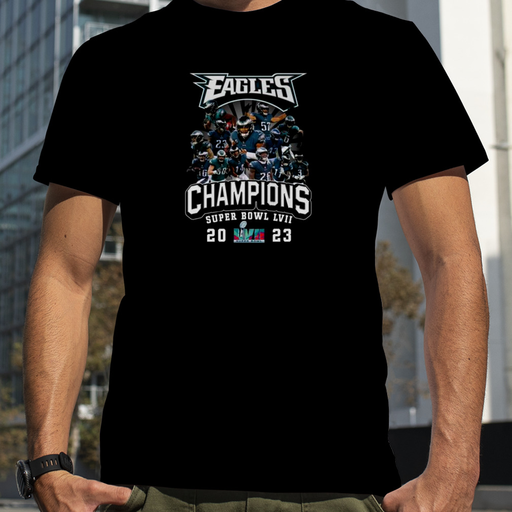 Philadelphia Eagles Team Super BOWL LVII 2023 Champions Shirt