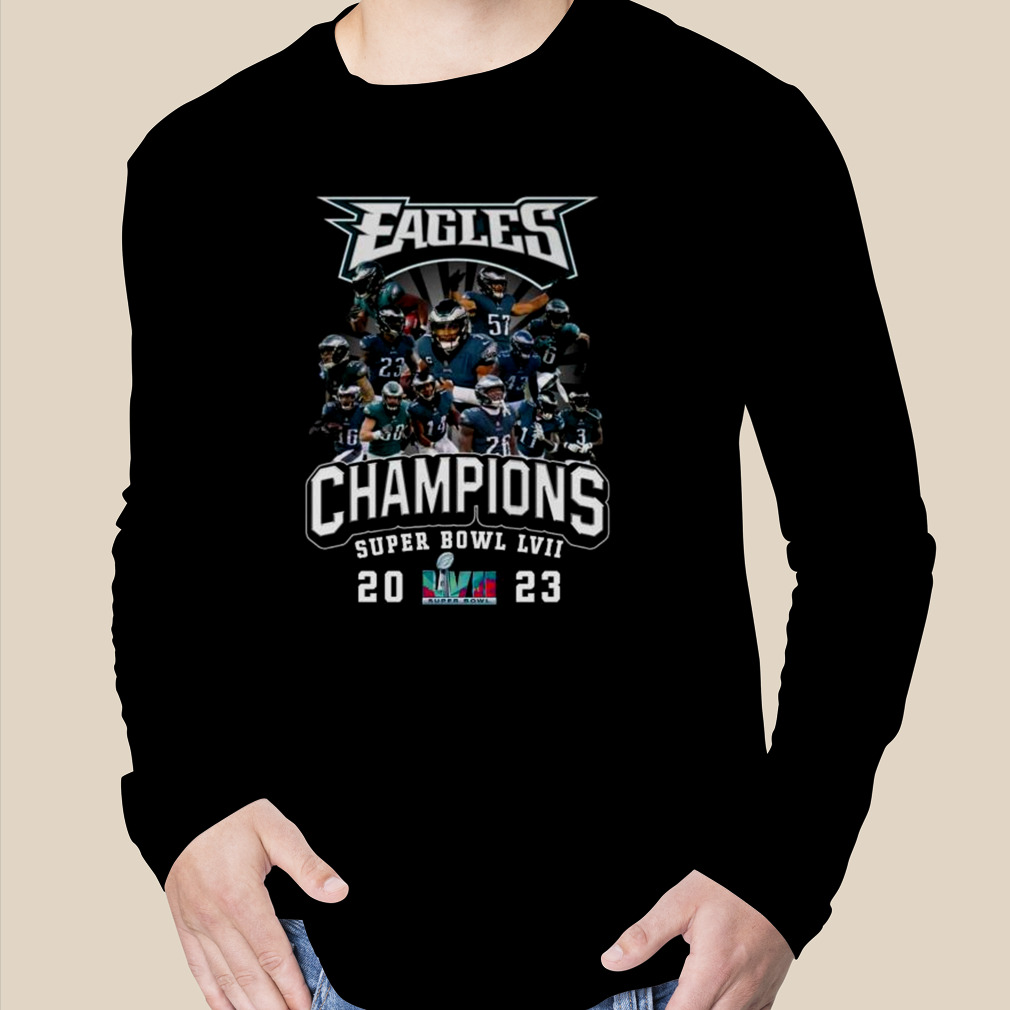 Team Super BOWL LVII 2023 Champions Philadelphia Eagles Shirt - Teexpace