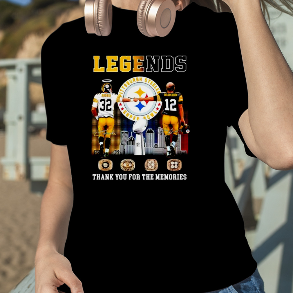 Najee Harris and Terry Bradshaw Pittsburgh Steelers Super Bowl signature T- shirt - Yeswefollow