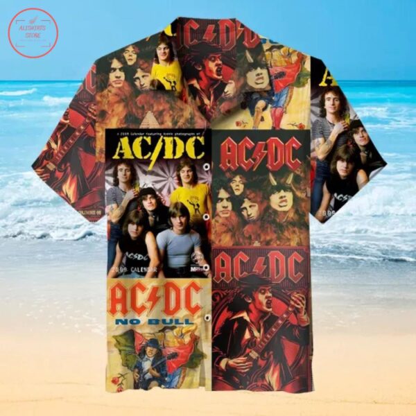 ACDCs Rocks Bands 1987s Musics Festivals Hawaiians Shirts