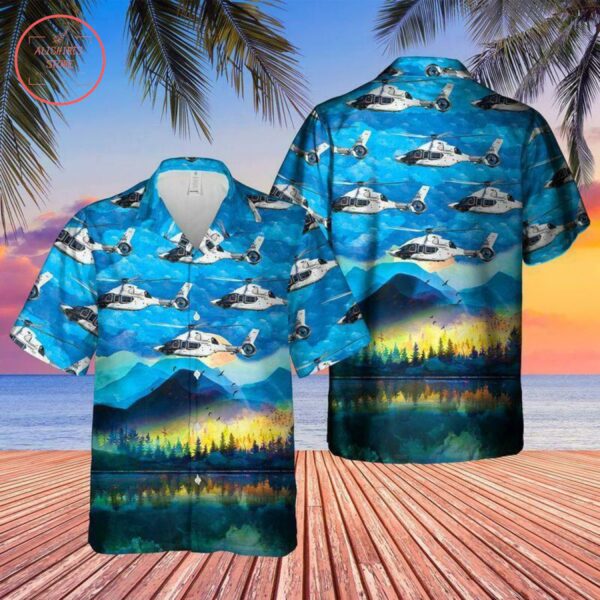 Airbus Helicopters Fighter Bomber Airplanes Hawaiian Shirt