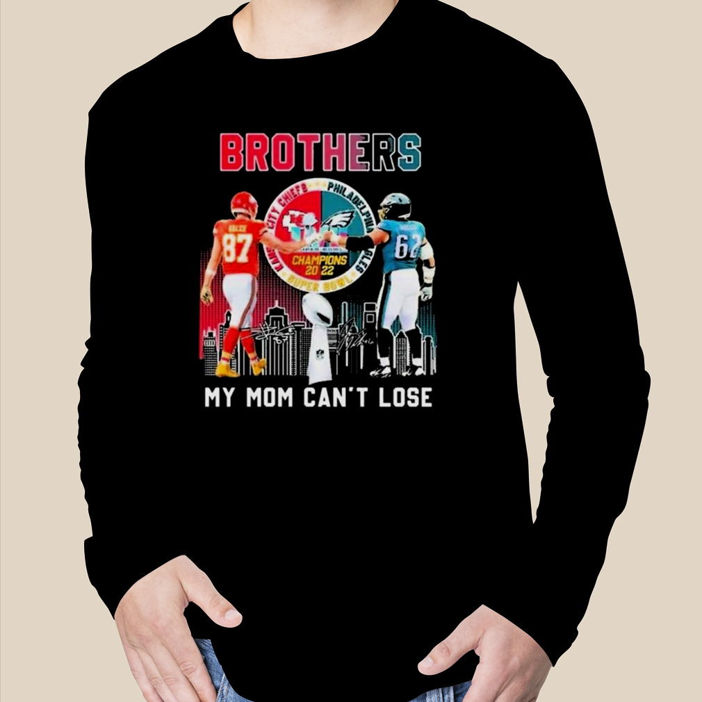 Arizona Skyline Travis Kelce Vs Jason Kelce Brothers My Mom Can't Lose  Signatures Shirt