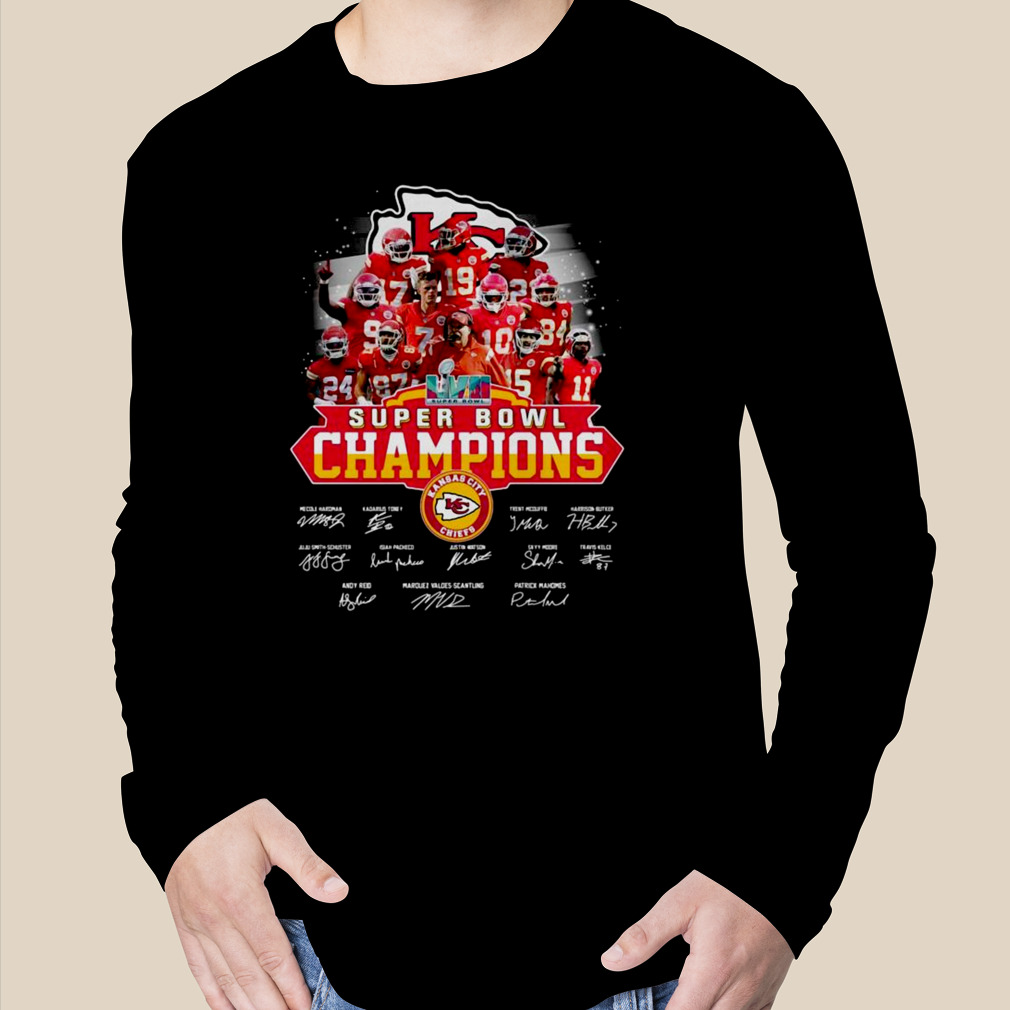 Super Bowl Champions Shirt, Kansas City Chiefs Signatures Tee