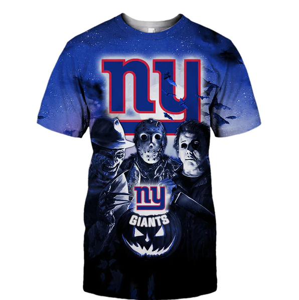 New York Giants T shirt 3D Halloween Horror Night T shirts