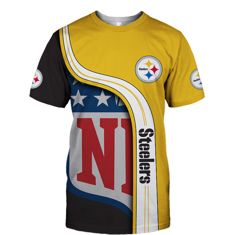 Pittsburgh Steelers T-shirt 3D summer Short Sleeve gift for fans