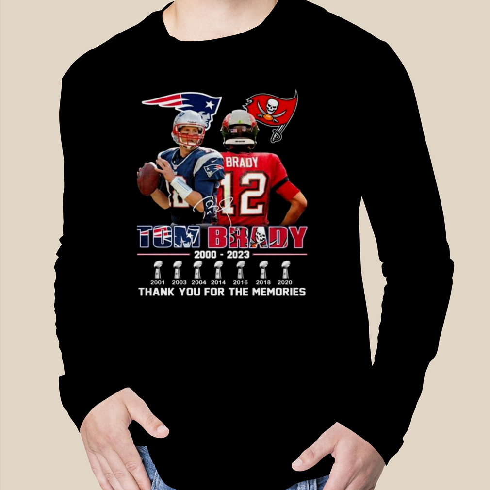 Tom Brady 2000 2023 thank you for the memories signature shirt - Design  tees 1st - Shop funny t-shirt