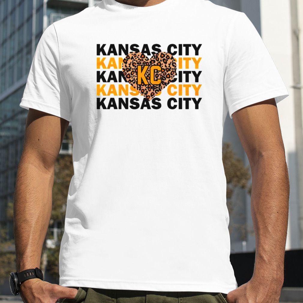 kansas City Chiefs Football Leopard Heart Shirt