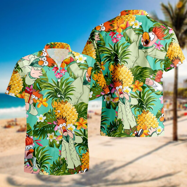 Los Angeles Dodgers Hawaiian Shirt Tropical Fruit Pattern Beach
