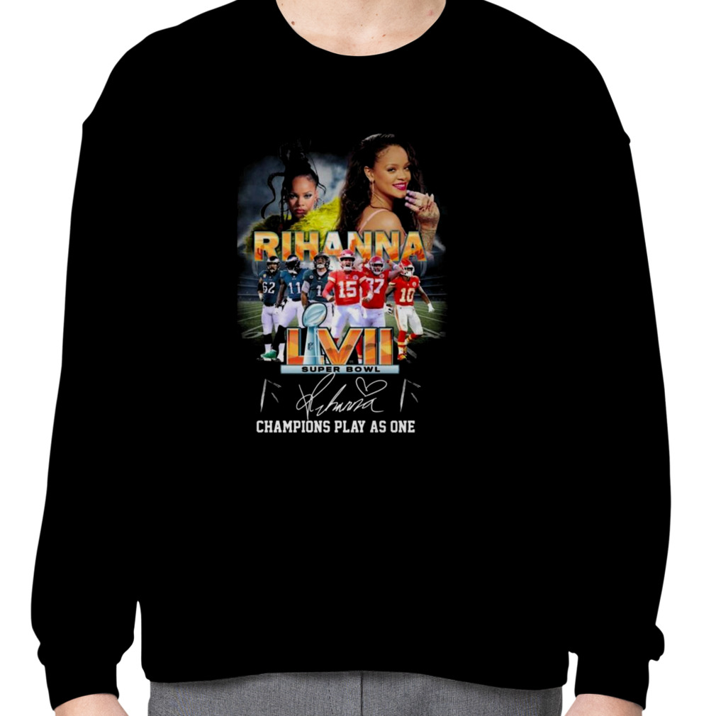 Limited Rihanna In Super Bowl 2023 Collection Black All Size Shirt QQ1017