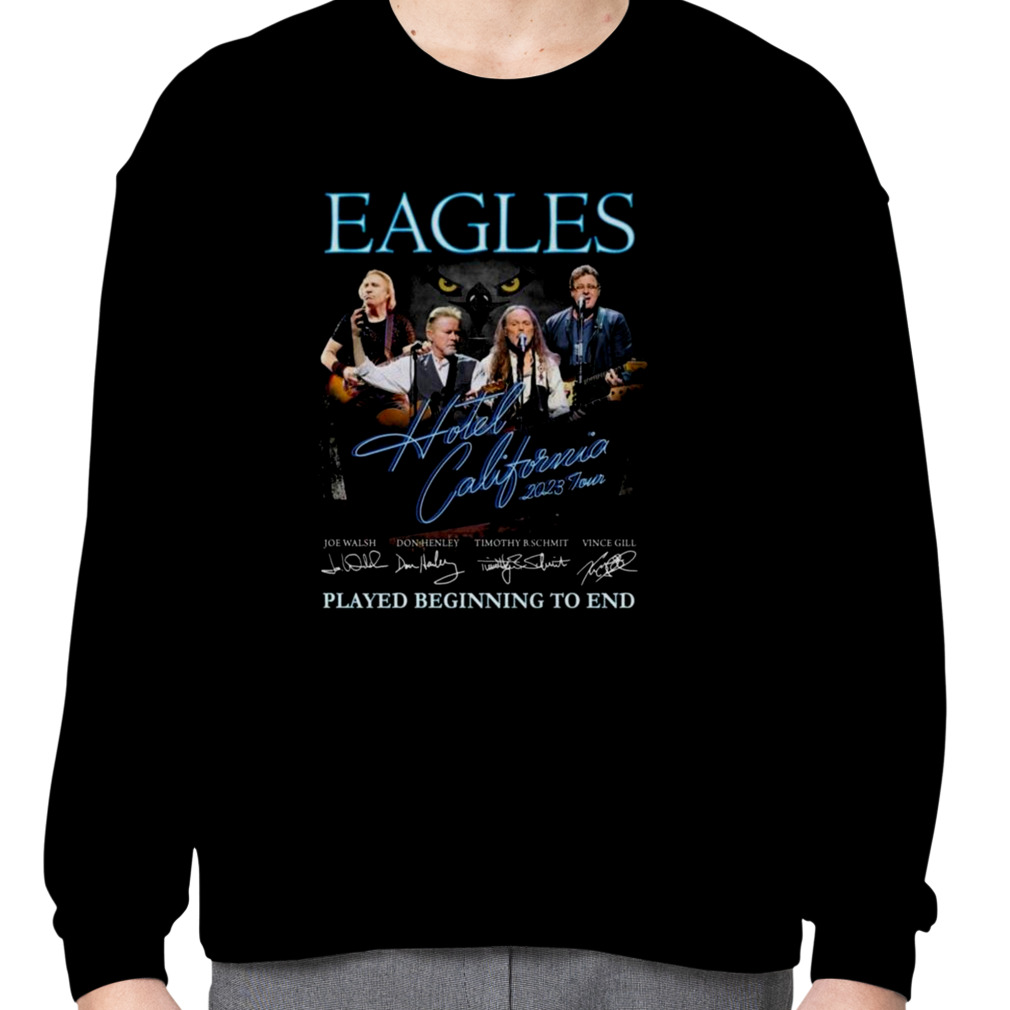 Vintage Eagles Band Signature Shirt The Long Goodbye Finals Tour T-Shirt  Unisex - TourBandTees