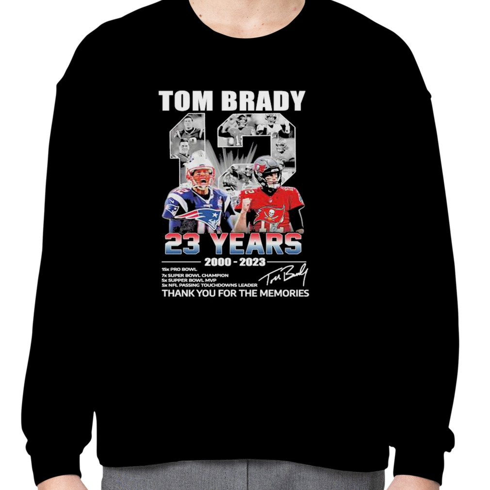 12 Tom Brady 2000 2022 Thank You For The Memories Signatures T-Shirt -  Anynee