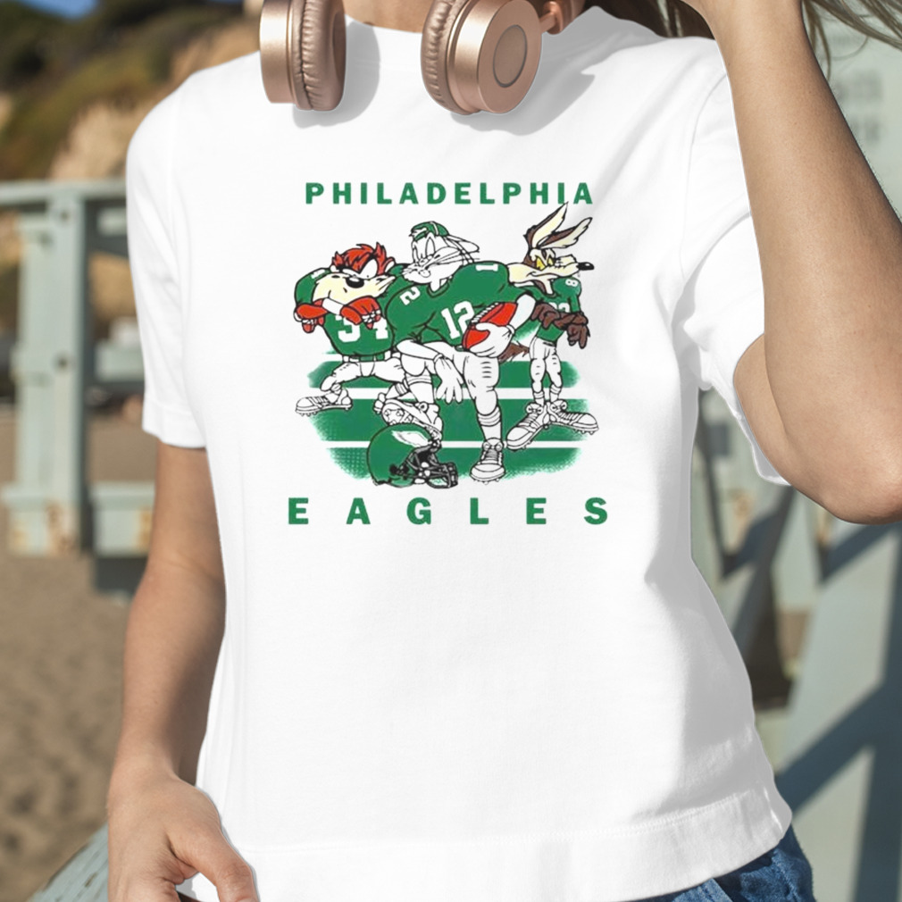 Philadelphia Eagles Bugs Bunny And Taz Player T-Shirt - Cruel Ball