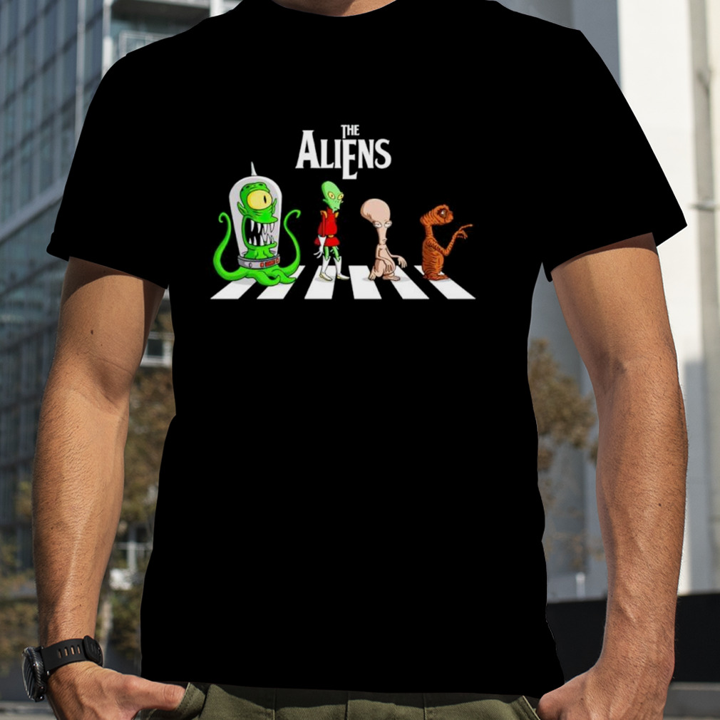 nul sigte Norm Pop Culture Alien abbey road shirt