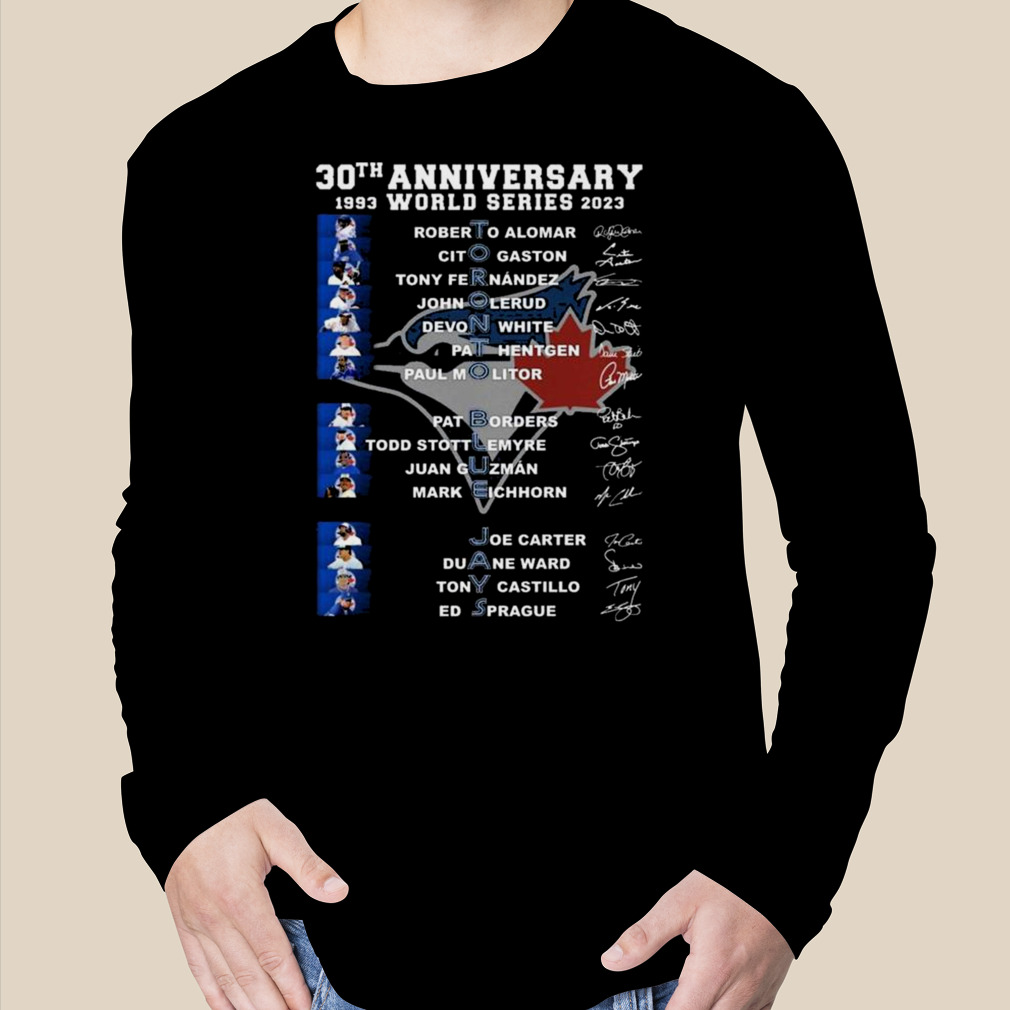 Official Toronto Blue Jays 30th anniversary signatures shirt, hoodie,  longsleeve tee, sweater