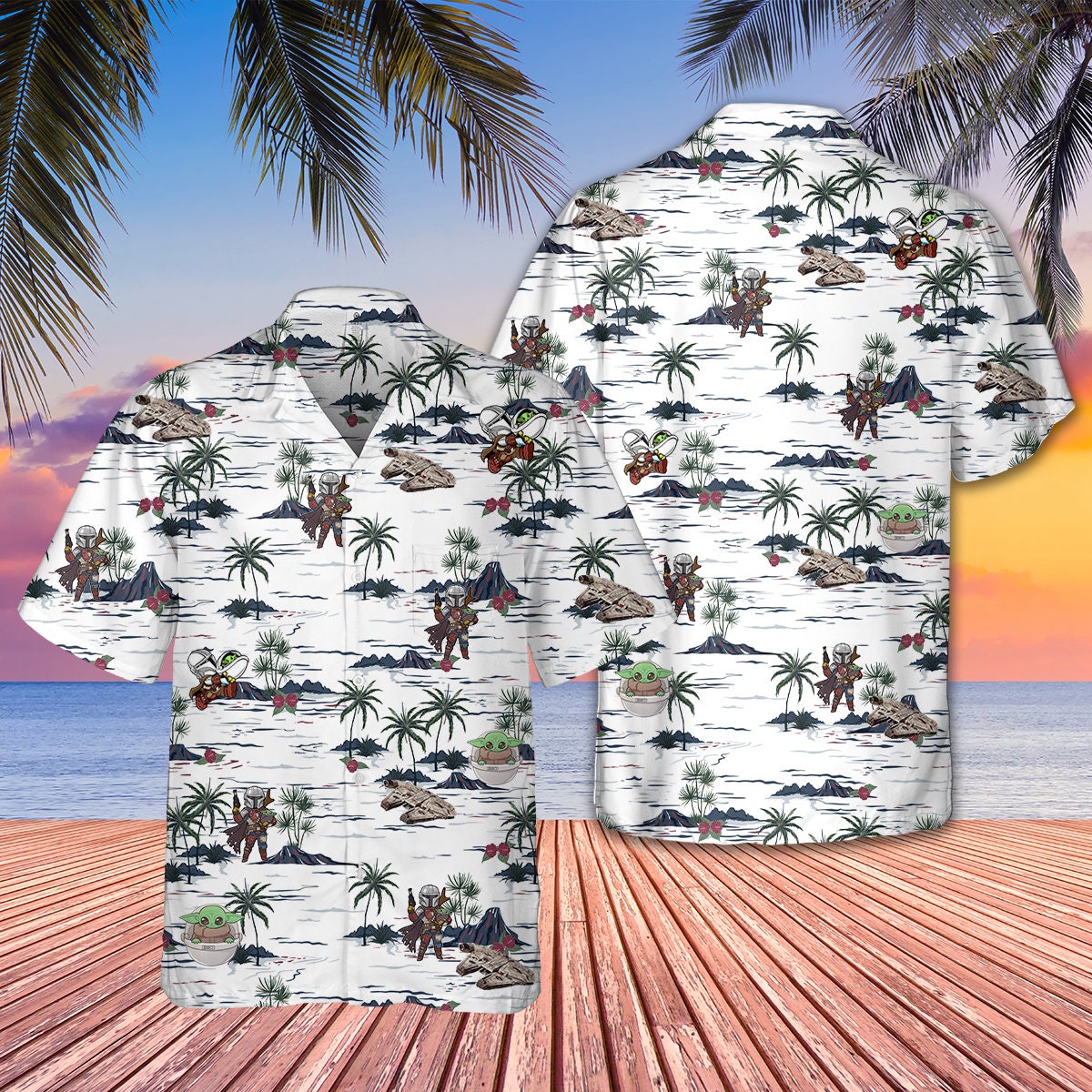 Aloha Star War Cactus Hawaiian Tropical Shirt