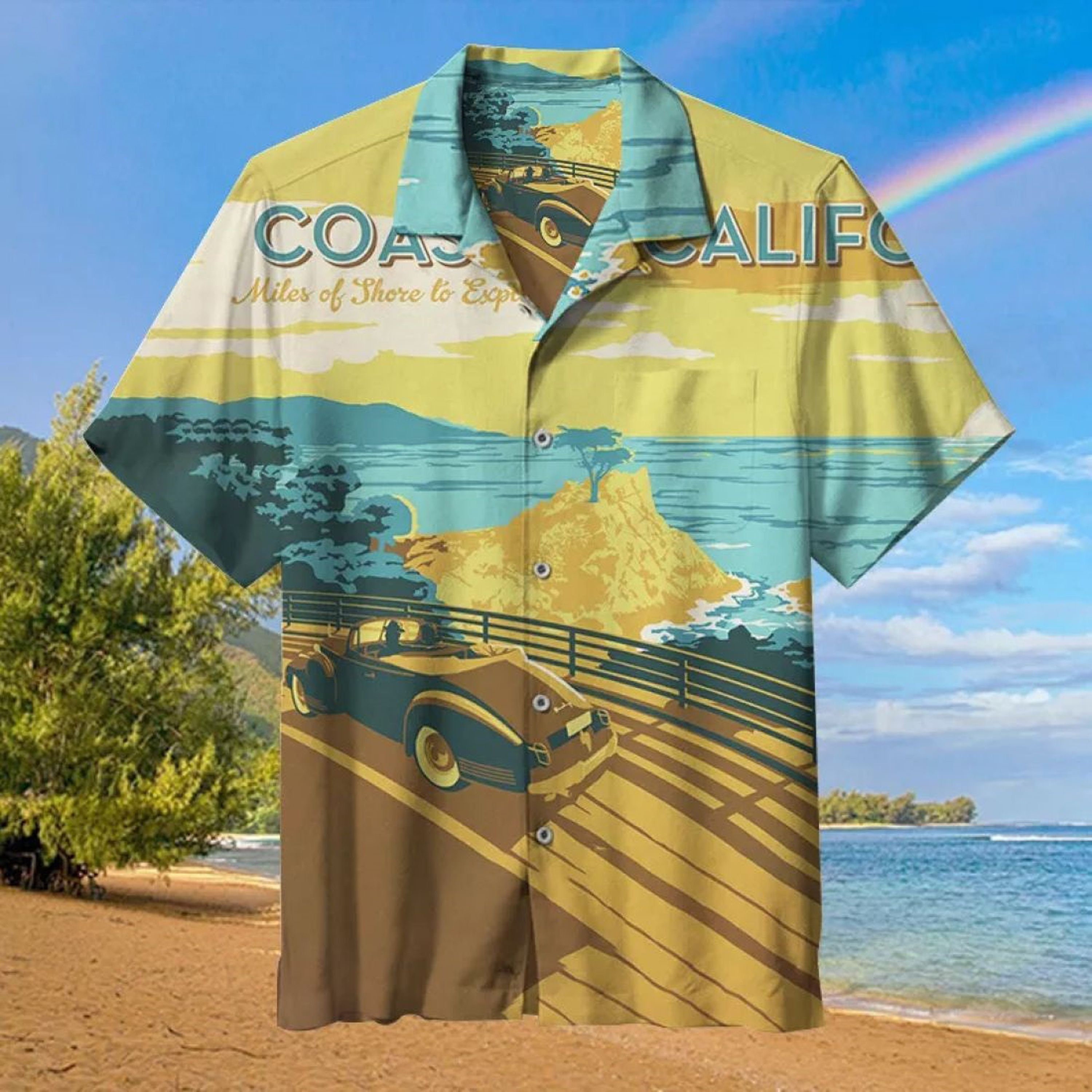 California Beach Landscape Hawaiian Shirt