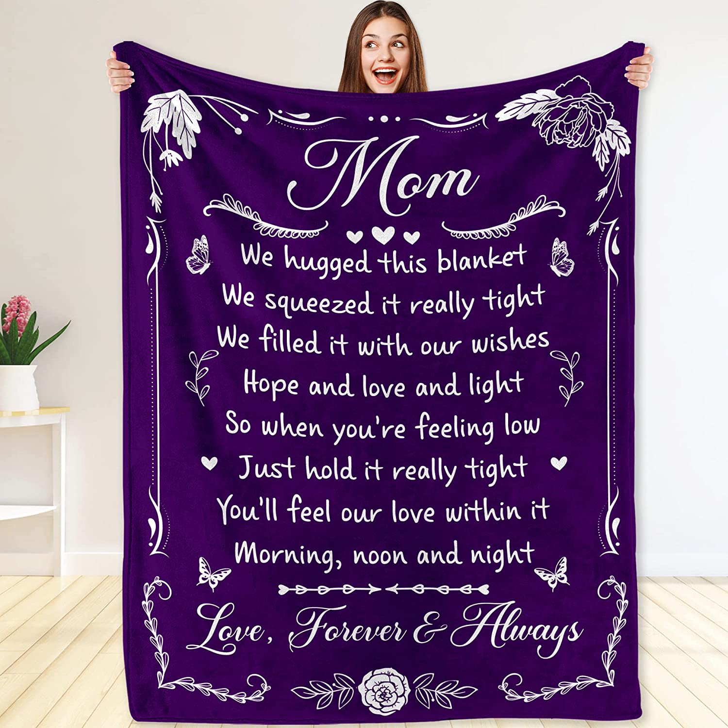 Gifts for Mom from Daughter Son Blanket