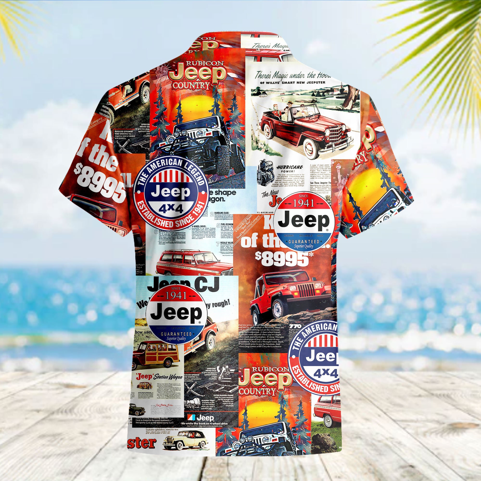 Jeep Collage The American Legend Jeep Established Since 1941 Hawaiian Shirt