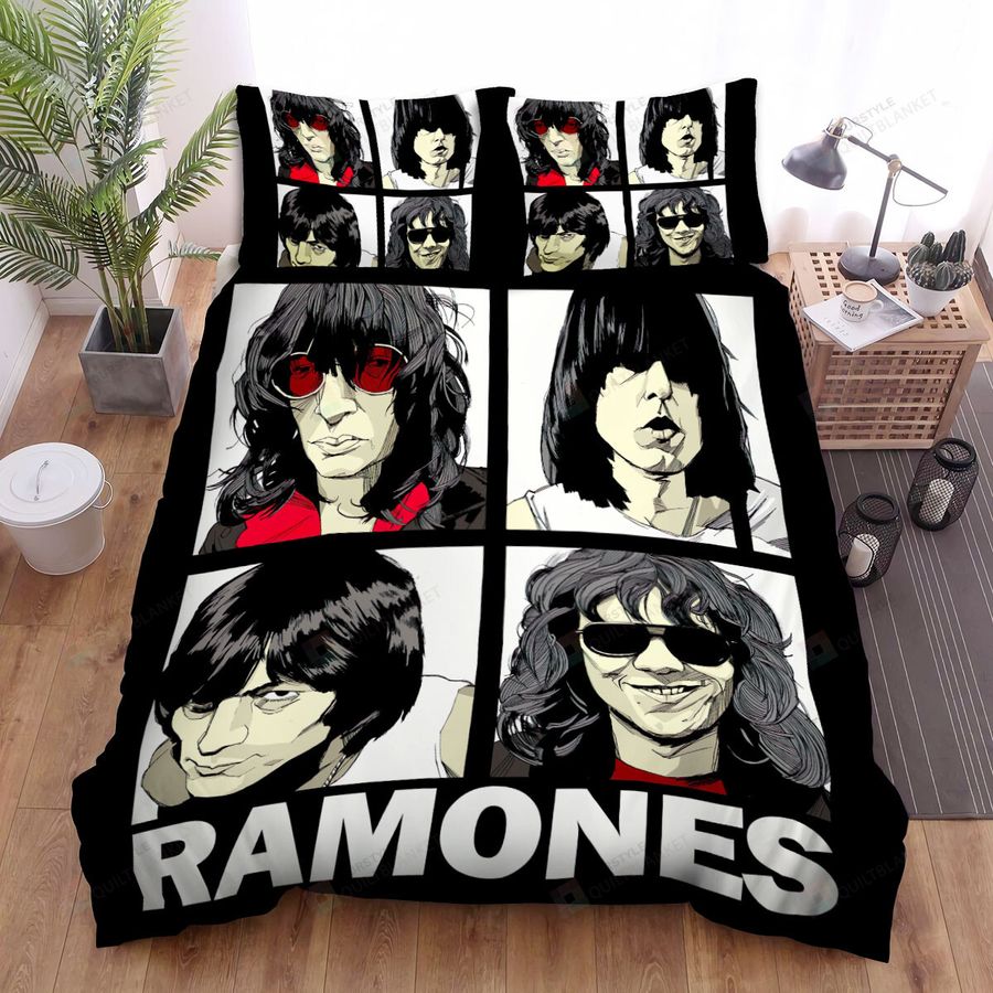 Ramones Art Portrait Bed Sheets Spread Comforter Duvet Cover Bedding Sets