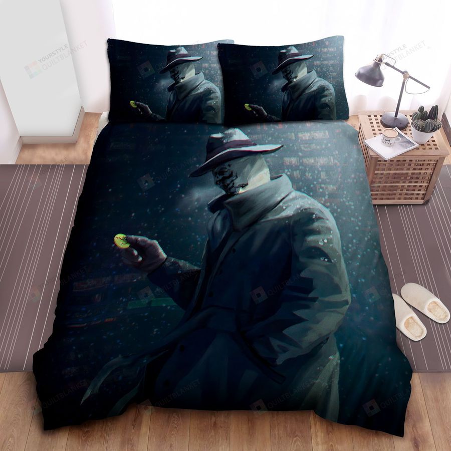 Rorschach Holding A Badge Bed Sheets Spread Comforter Duvet Cover Bedding Sets