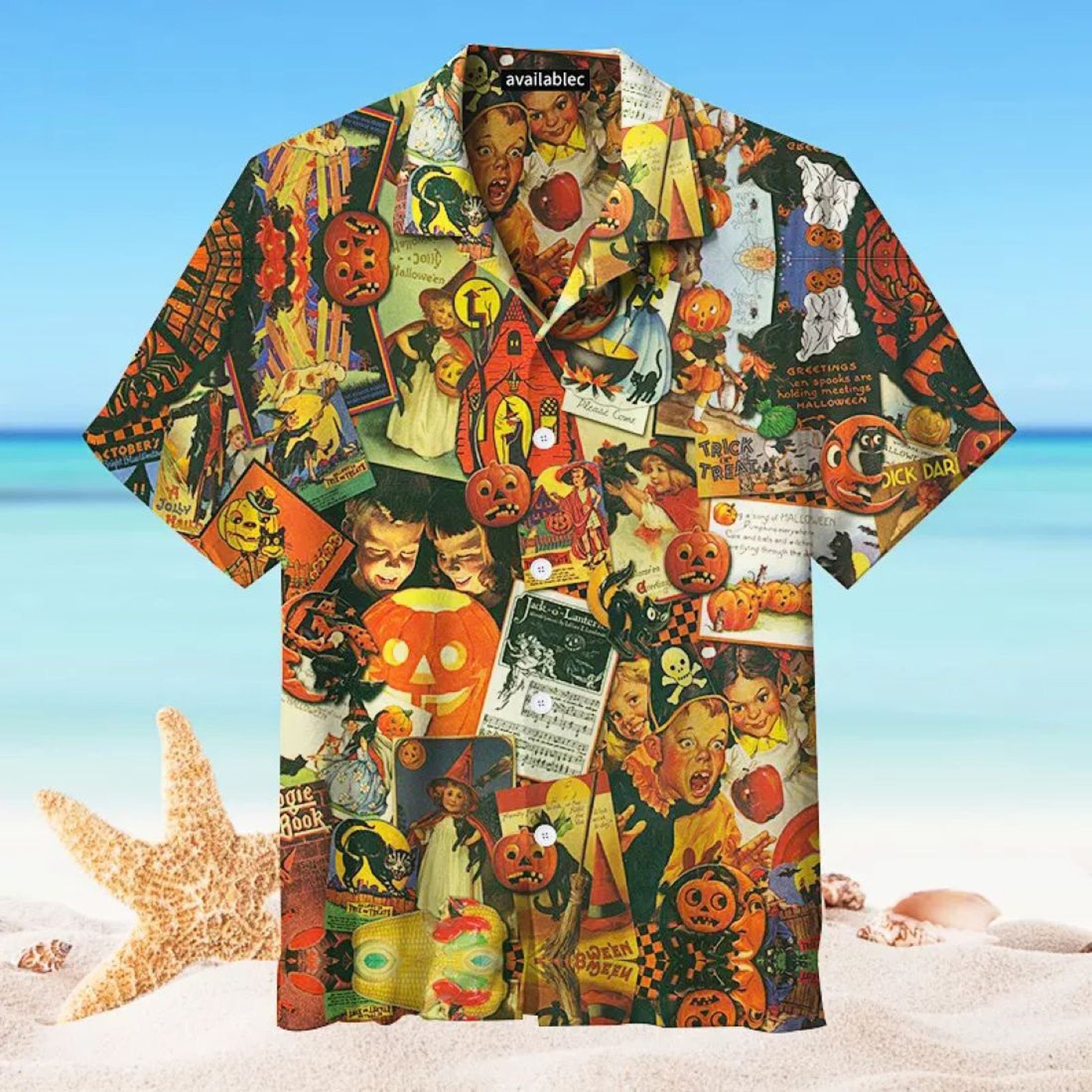 Trick Or Treat Halloween Hawaiian Vintage Summer Shirt