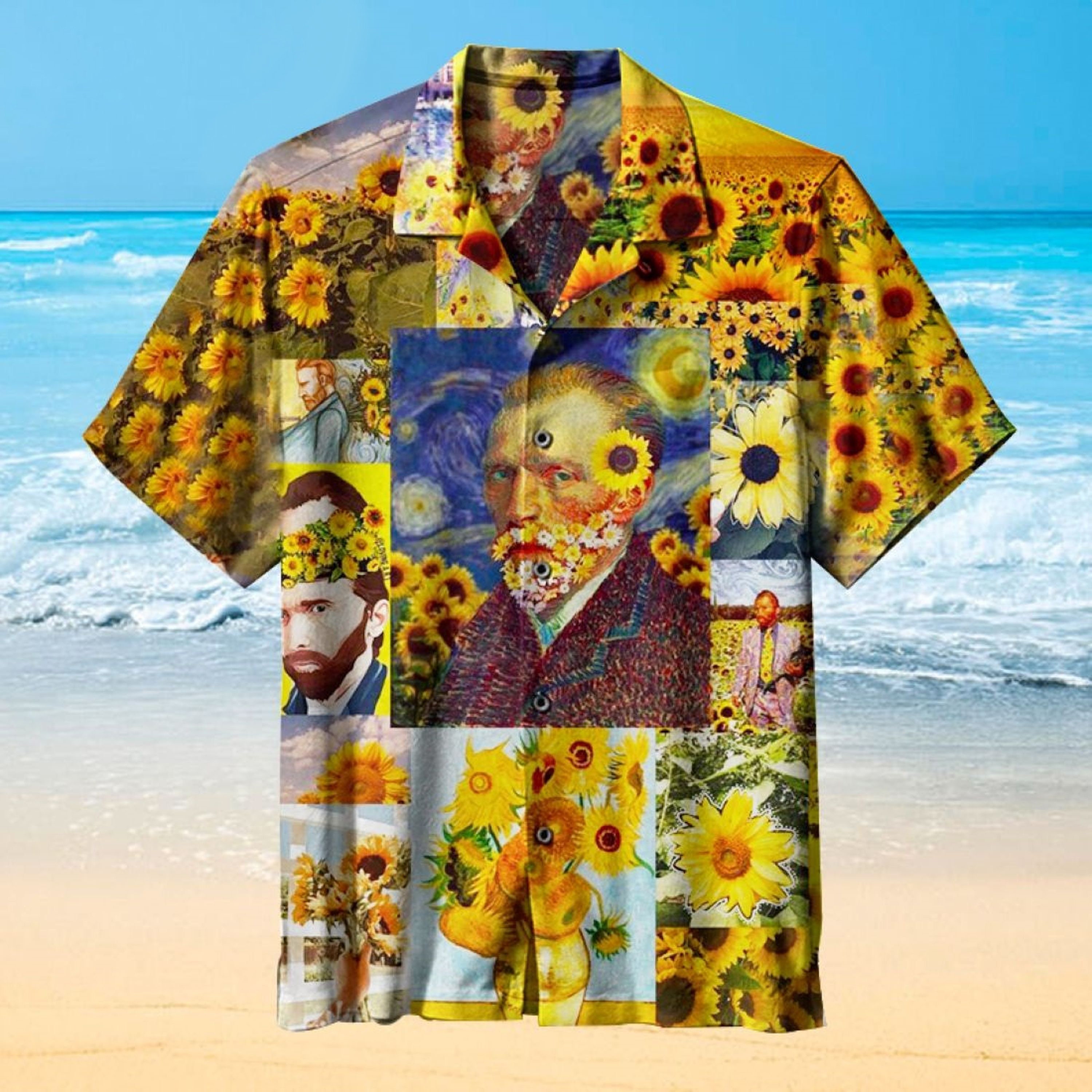Van Gogh Sunflowers Art Hawaiian Shirt