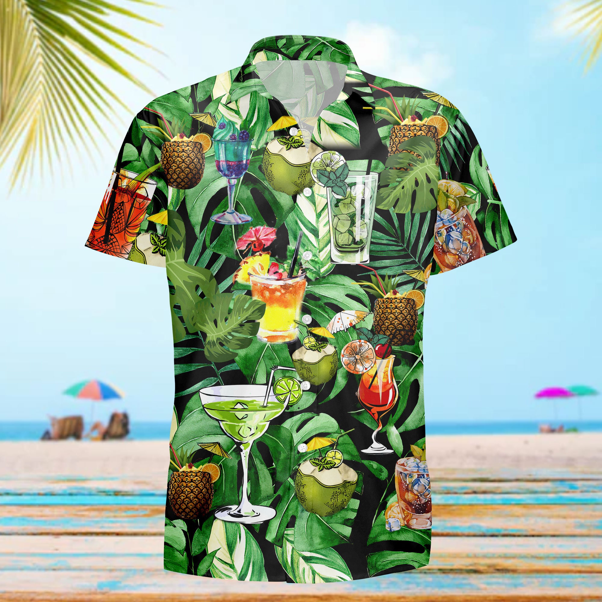We All Deserve A Cocktail Pineapple Summer Hawaiian Aloha Shirt
