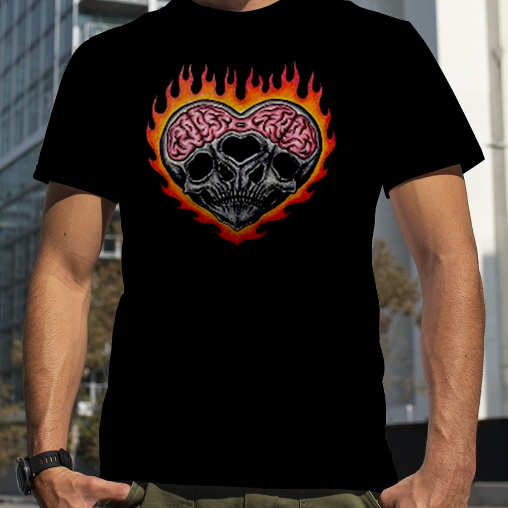 Skull Skeleton Love Fire T-Shirt